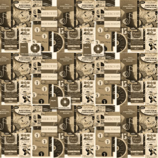 MIDCENTURY RECORD ADVERTISING WRAPPING PAPER