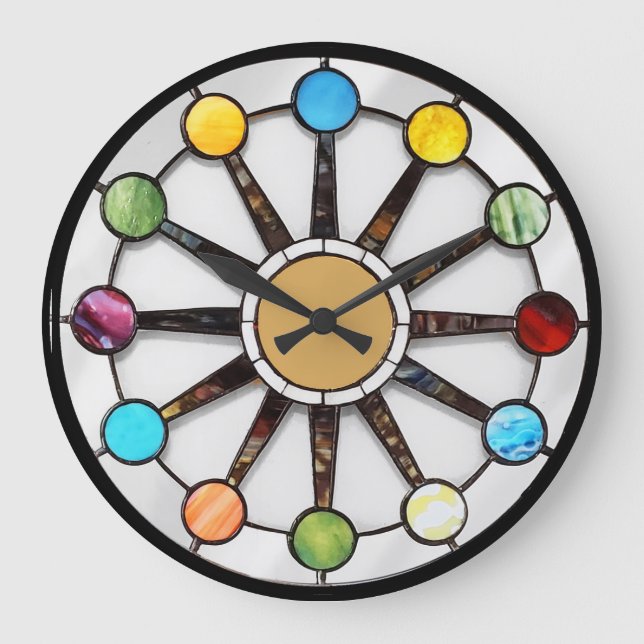 Midcentury stained glass clock (Front)