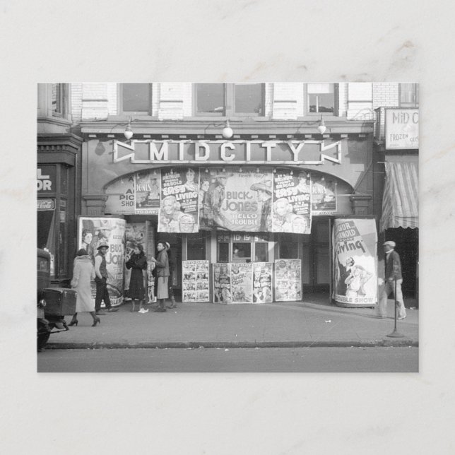 Midcity Movie Theater, 1937 Postcard (Front)