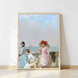 Midday at the sea by Vittorio Matteo Corcos Poster