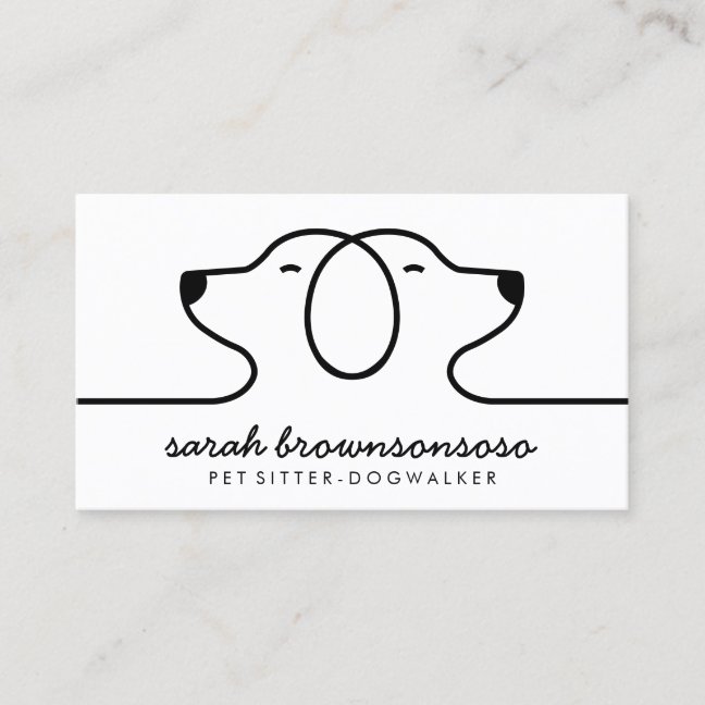 Midday Dog Walking Service Business Card
