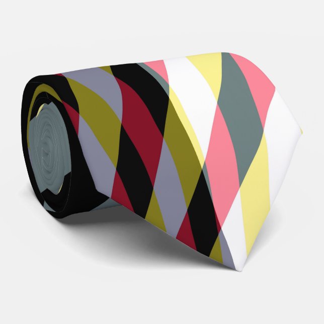 Midday Shadows - Artistic Fractal Art Pattern Neck Tie (Rolled)