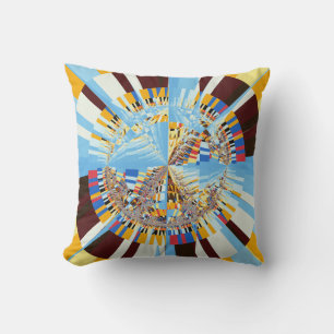 Midday Sun On Mountain Top Fractal Art Throw Pillow