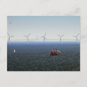Middelgrunden Wind Farm, Oresund, Denmark Postcard