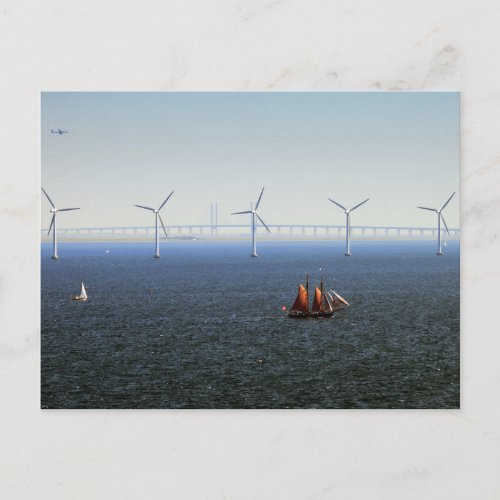 Middelgrunden Wind Farm Oresund Denmark Postcard