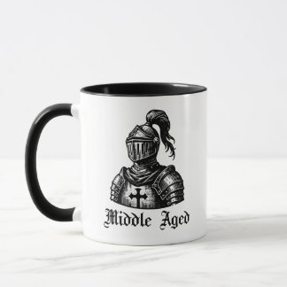 Middle Aged Funny Medieval Knight Birthday Mug