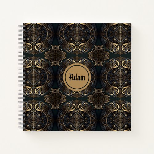 Middle Ages Black and Gold Medieval  Notebook