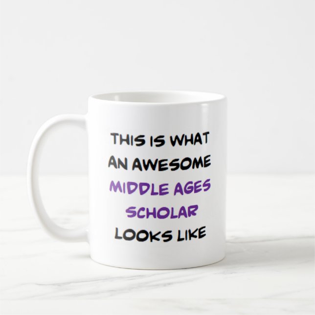 middle ages scholar, awesome coffee mug (Left)