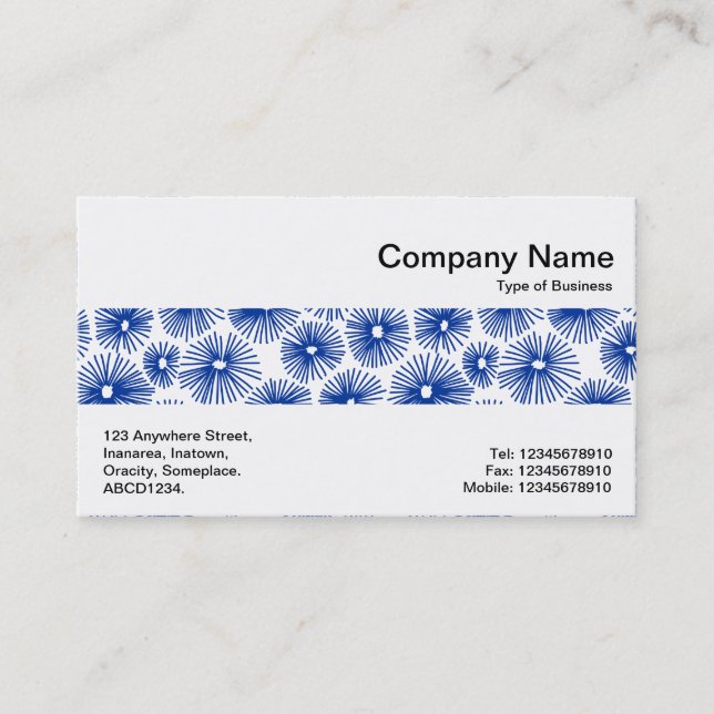 Middle Band - 101115 - Navy Blue on White Business Card (Front)