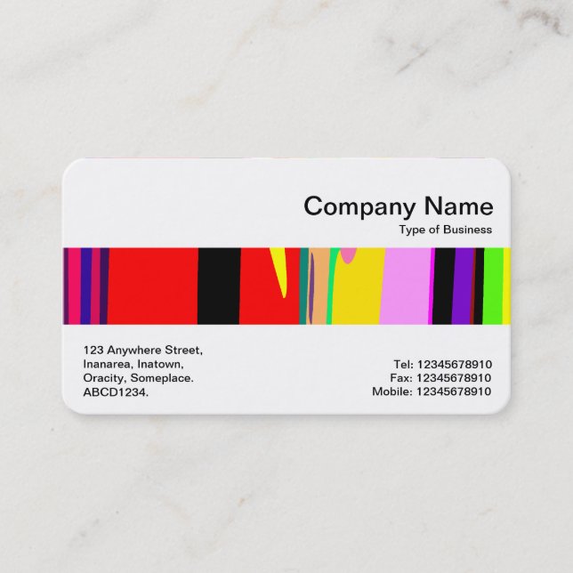 Middle Band - Abstract Colors 02 Business Card (Front)