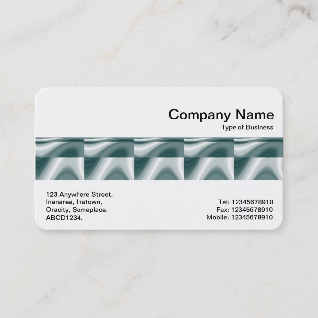 Middle Band - Abstract Metallic Design Business Card (Front)