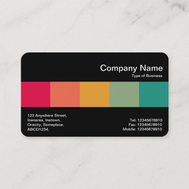 Middle Band (Black) - Colors Business Card (Front)