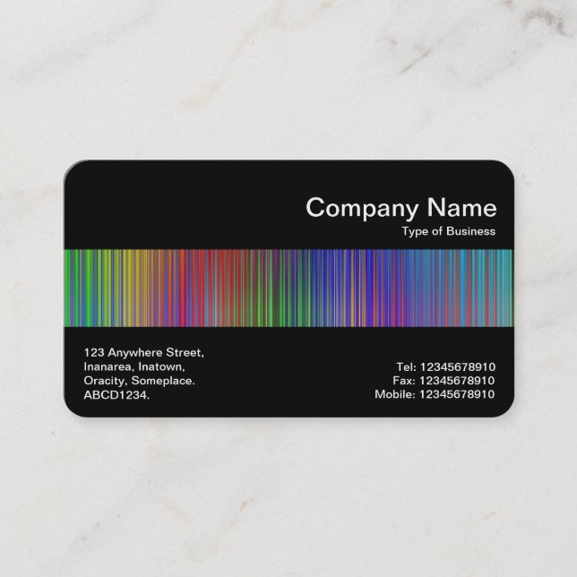 Middle Band (Black) - Spectrum Curtain Business Card (Front)