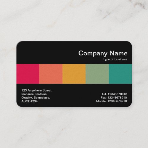 Middle Band Black_White _ Colors Gold Business Card
