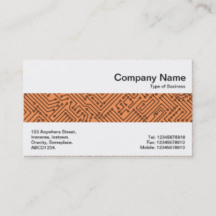 Middle Band - Circuitry - Black on Orange f79256 Business Card