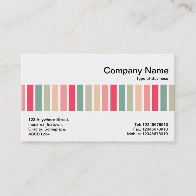 Middle Band - Color Sripes 01 Business Card (Front)