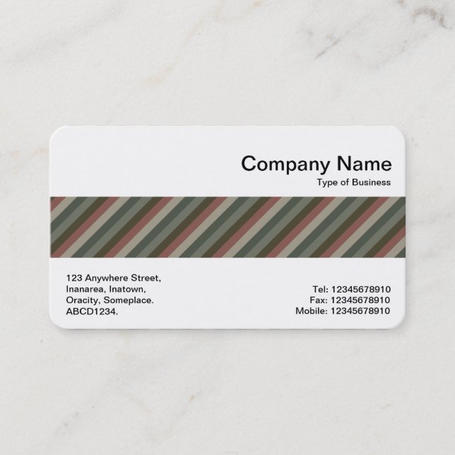 Middle Band - Color Stripes Business Card (Front)