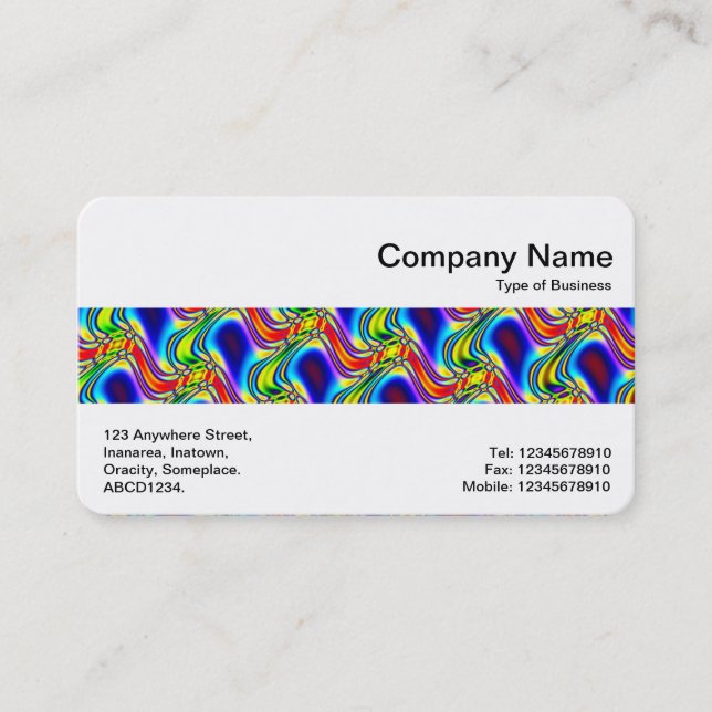 Middle Band - Colorful Abstract Business Card (Front)