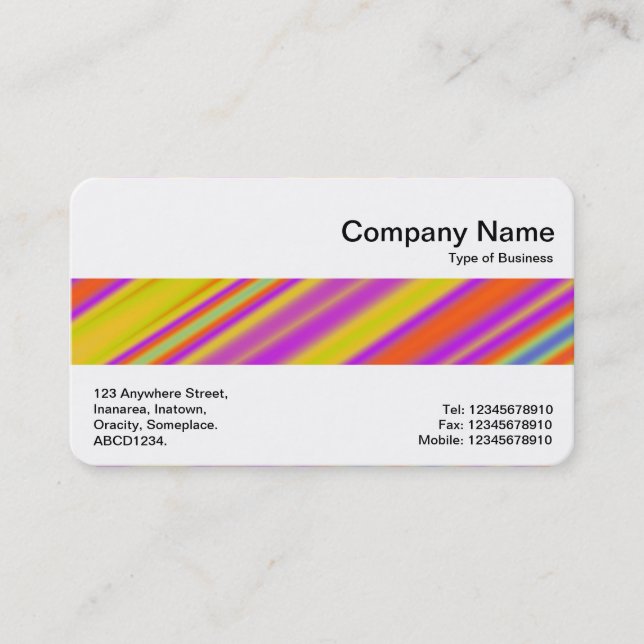 Middle Band - Colorful Abstract Business Card (Front)