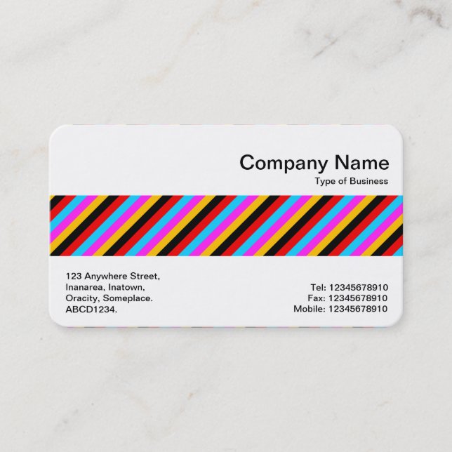 Middle Band - Colorful Stripes Business Card (Front)