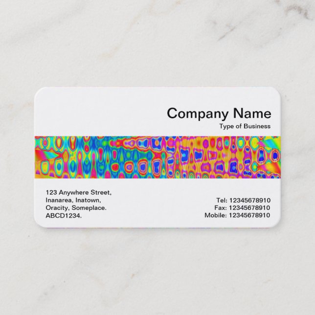 Middle Band - Colorful Waves Business Card (Front)