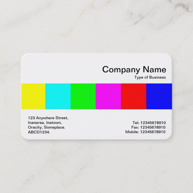 Middle Band - Colors Business Card (Front)