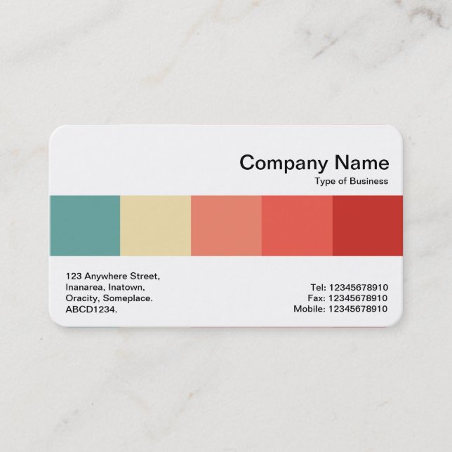 Middle Band - Colors Business Card (Front)