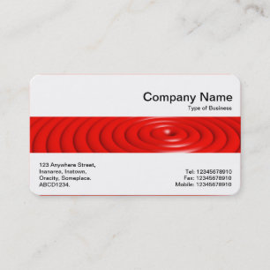 Middle Band - Concentric Rings - Red Business Card