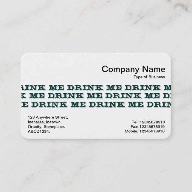 Middle Band - Drink Me Business Card (Front)