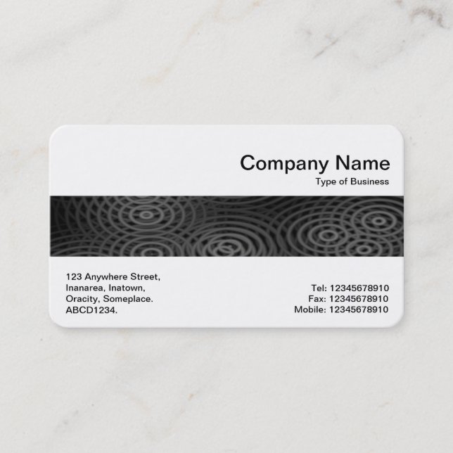 Middle Band - Electric Rain Dark Gray Business Card (Front)