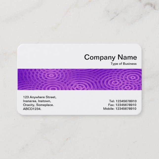 Middle Band - Electric Rain Purple Business Card (Front)