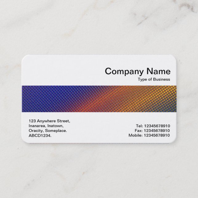 Middle Band - Glass Texture Abstract Business Card (Front)