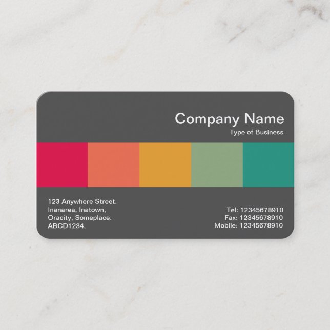 Middle Band (Gray 70pc) - Colors Business Card (Front)