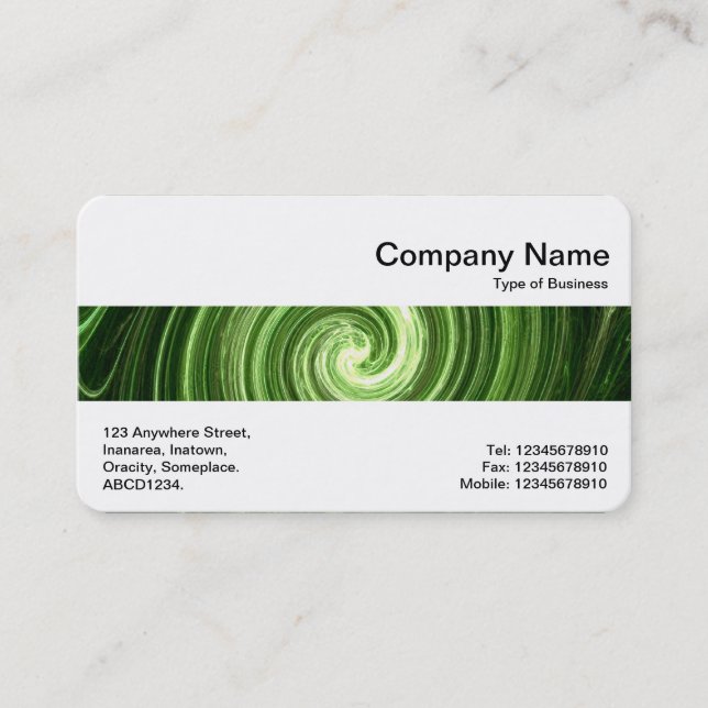 Middle Band - Green Vortex Business Card (Front)