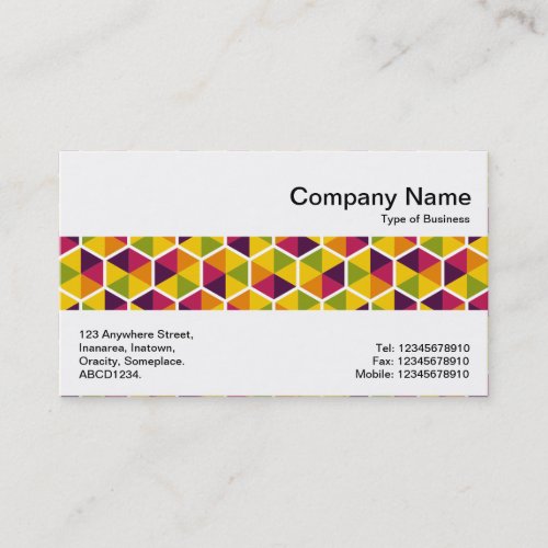 Middle Band _ Hexagonal Pattern 01 Business Card