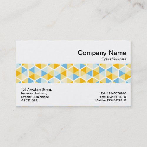 Middle Band _ Hexagonal Pattern 03 Business Card