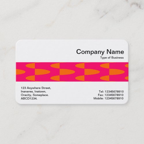 Middle Band _ Hot Pink And Orange Pattern Business Card