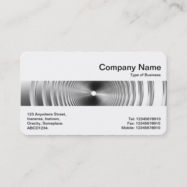 Middle Band - Long Spring B&W Business Card (Front)