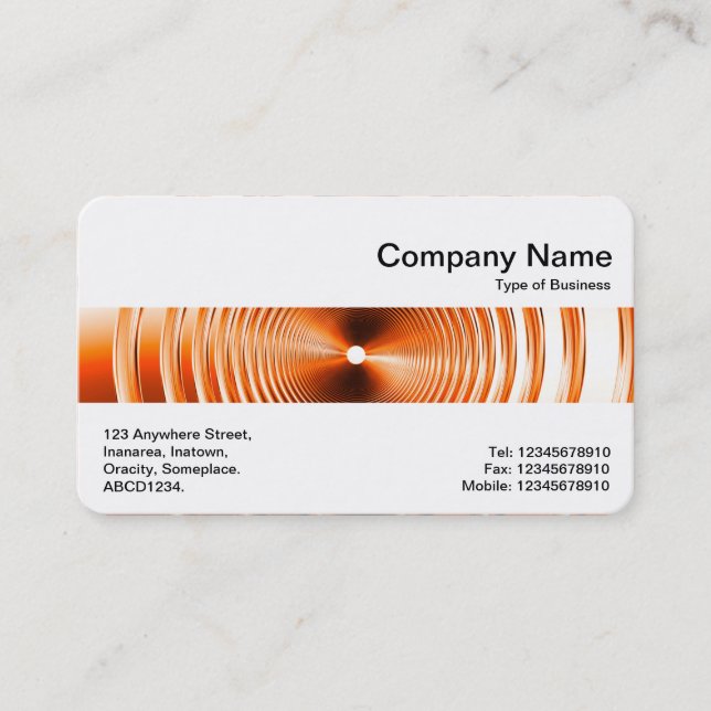 Middle Band - Long Spring Orange Business Card (Front)