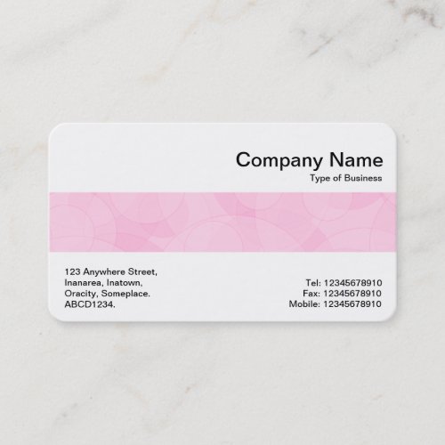Middle Band _ Pink Circles Abstract Business Card