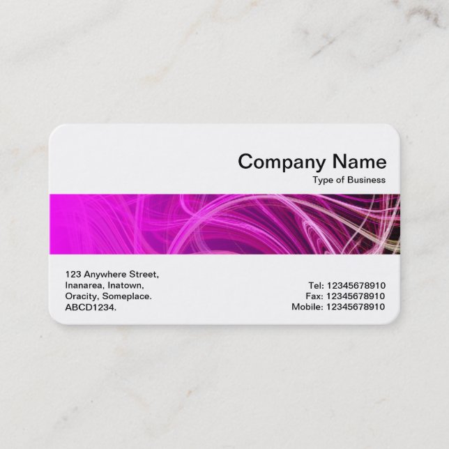 Middle Band - Pink Smoke 02 Business Card (Front)