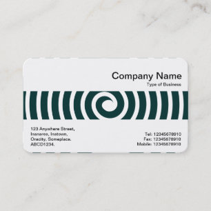 Middle Band - Spiral - Dark Green Business Card
