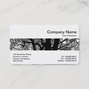 Middle Band - Spiral - High Contrast Branches Business Card