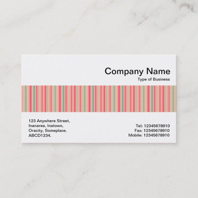 Middle Band - Stripes 310515 (10) Business Card (Front)