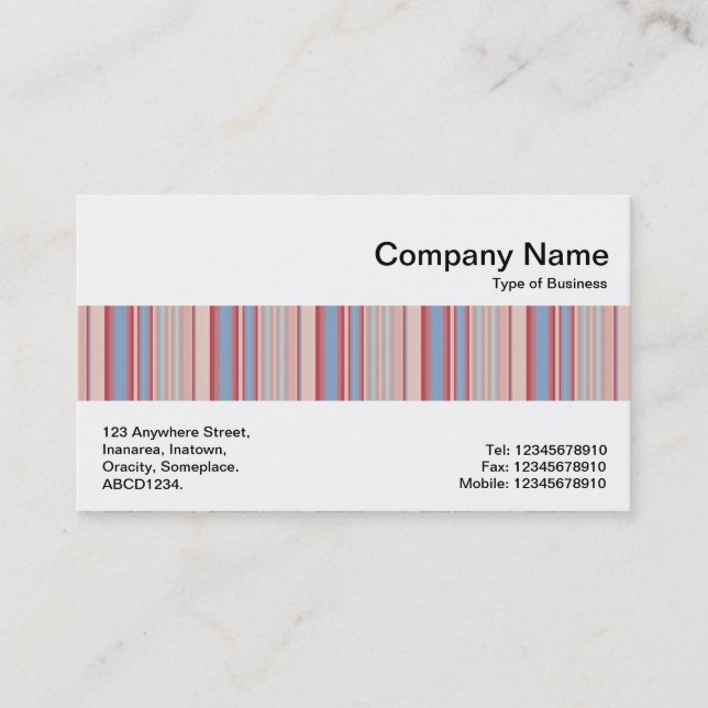 Middle Band - Stripes 310515 (12) Business Card (Front)