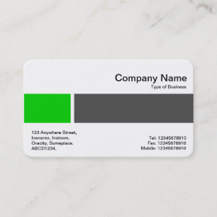Middle Band - Two Tones 02 - Green and Gray Business Card