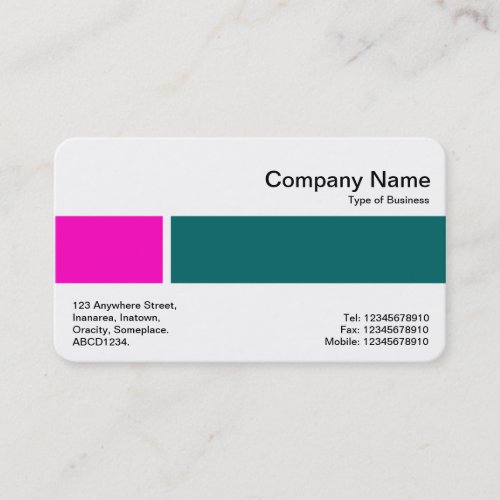 Middle Band _ Two Tones 02 _ Pink And Moss Green Business Card