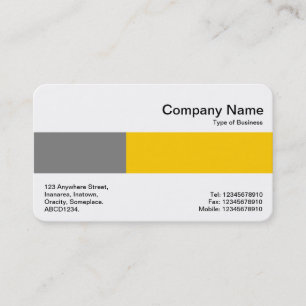 Middle Band - Two Tones - Gray and Amber Business Card