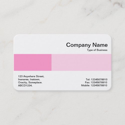 Middle Band _ Two Tones _ Shades of Pink Business Card