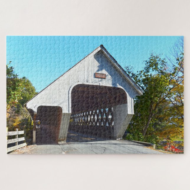 Middle Bridge, Woodstock, Vermont Jigsaw Puzzle (Horizontal)